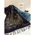 2015 elegant wool peacock fur scarf women